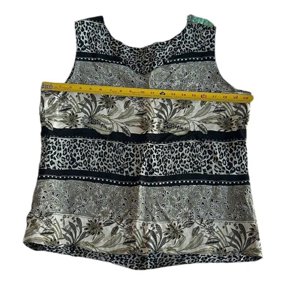 Vintage Tank Top Size Large Reversible Retro Floral Animal Print 90s Summer - Picture 5 of 6